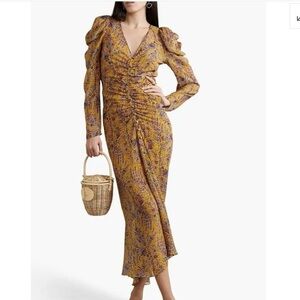 Veronica Beard Ferrara Printed Silk-Crepe Maxi Dress size 0